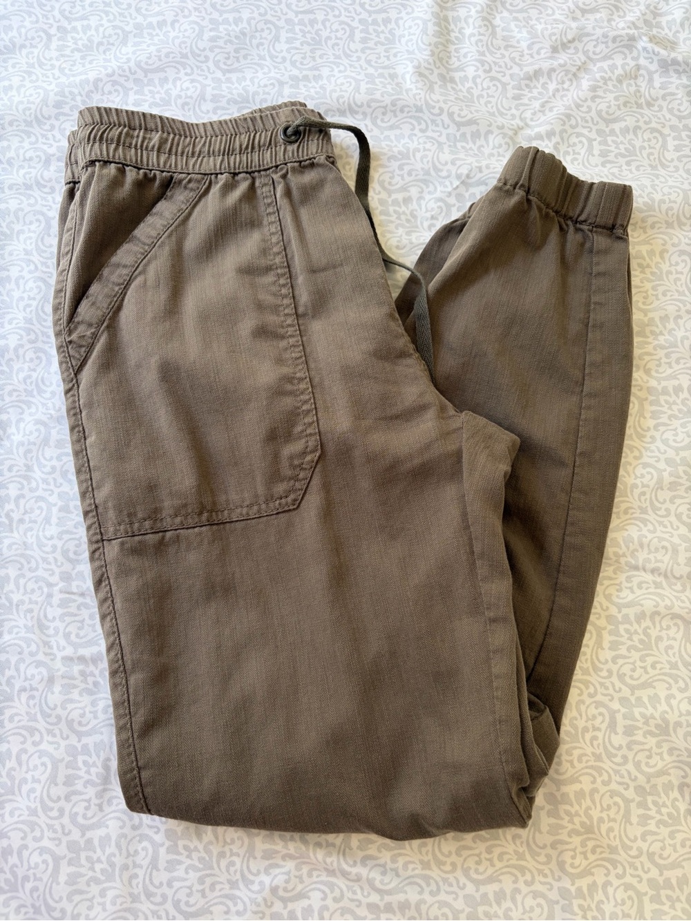 Women's Brown Drawstring Jogger Pants